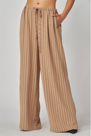 IRINA-02<br/>Airflow Striped Boho Wide Leg Pants