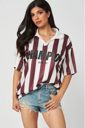 JESSIE-03<br/>Game Day Oversized Champion Rugby Tee