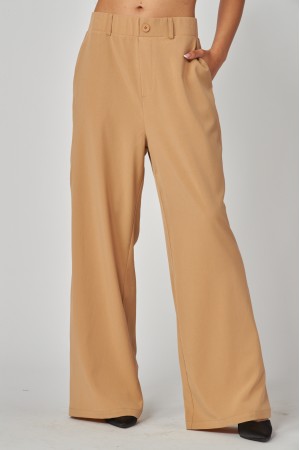 OFFY-3<br/>High Rise Elastic Back Wide Leg Pants