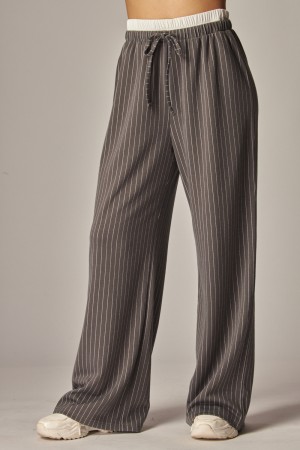 PIN-100<br/>Boxer Waist Pinstripe Lounge Pants