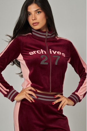 TAYLOR-7<br/>27 Archives Velour Full-Zip Tracksuit Set